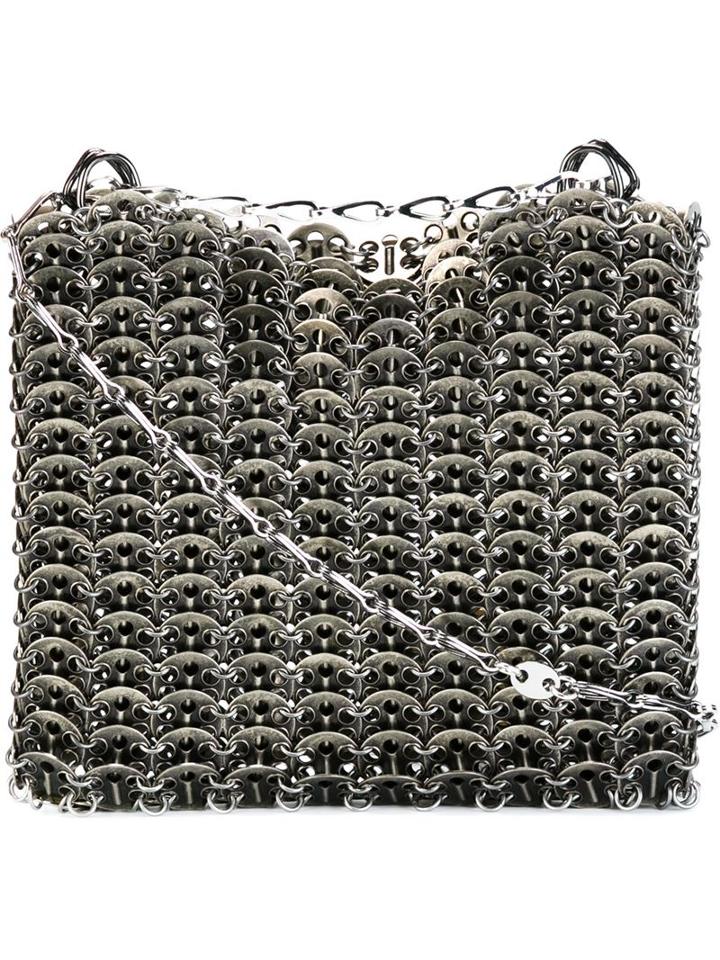 Paco Rabanne Textured Chain Shoulder Bag