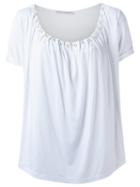 Martha Medeiros - Embellished Blouse - Women - Spandex/elastane/viscose - Gg, White, Spandex/elastane/viscose