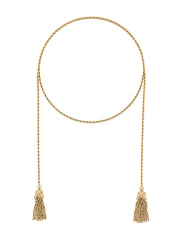 Sonia Rykiel Vintage Tie Tassel Necklace - Gold