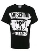 Moschino - Brush Stroke Print T-shirt - Men - Cotton - 46, Black, Cotton