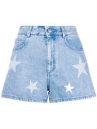 Stella Mccartney Denim Star Shorts - Blue