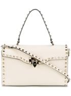 Valentino Valentino Garavani Rockstud Shoulder Bag, Women's, Nude/neutrals, Leather/cotton/metal