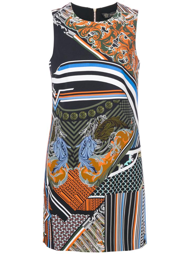 Versace Barocco Print Dress - Multicolour