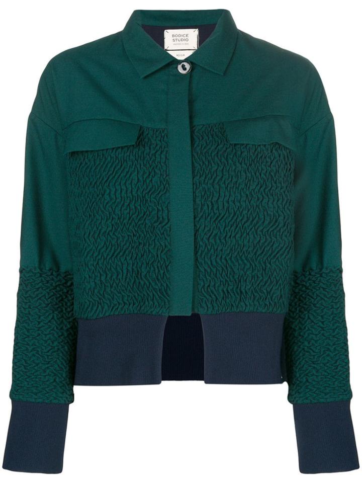 Bodice Kantha Embroidered Jacket - Green