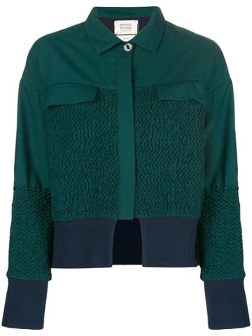 Bodice Kantha Embroidered Jacket - Green