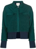 Bodice Kantha Embroidered Jacket - Green