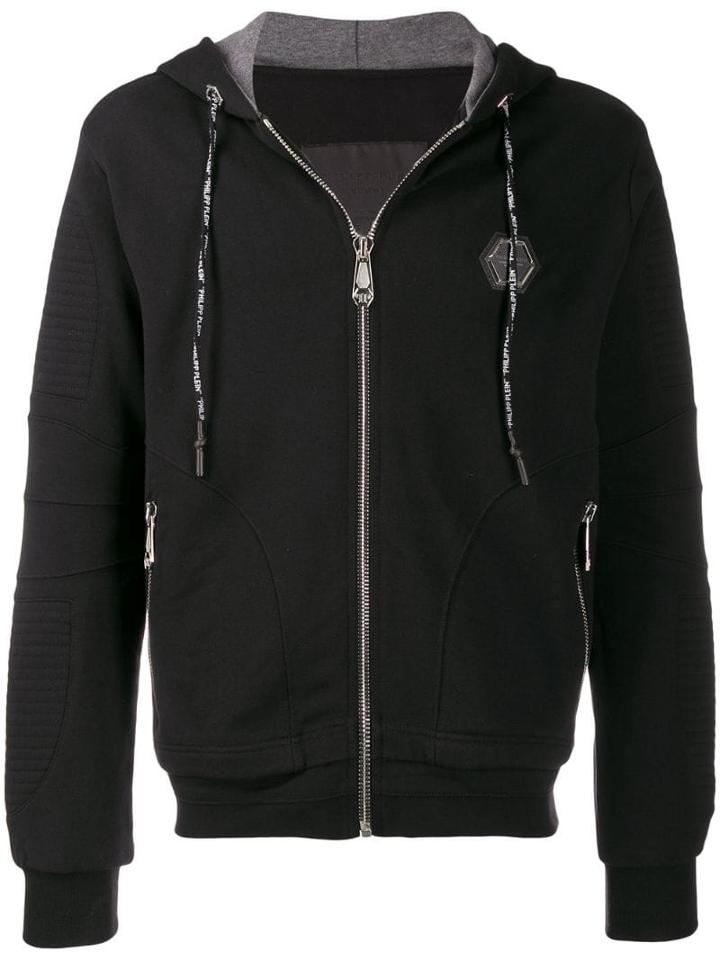Philipp Plein Statement Zipped Hoodie - Black