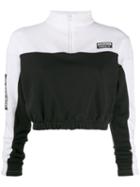 Adidas Cropped Zip-up Jumper - Black