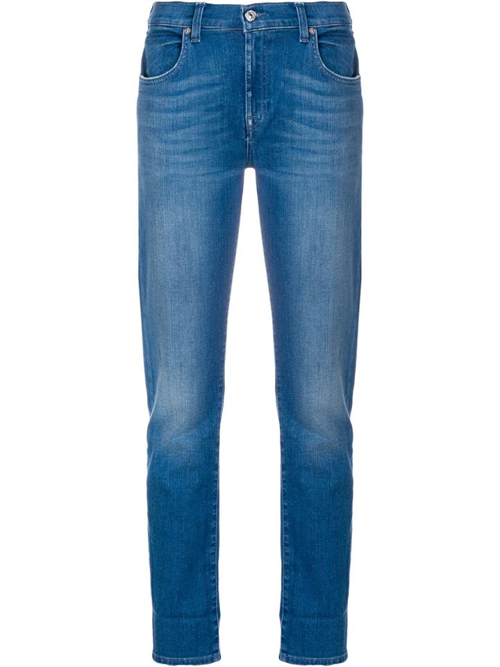 7 For All Mankind Relaxed Skinny Slim Illusion Jeans - Blue