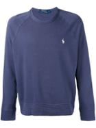 Polo Ralph Lauren Logo Sweatshirt, Men's, Size: Large, Blue, Cotton