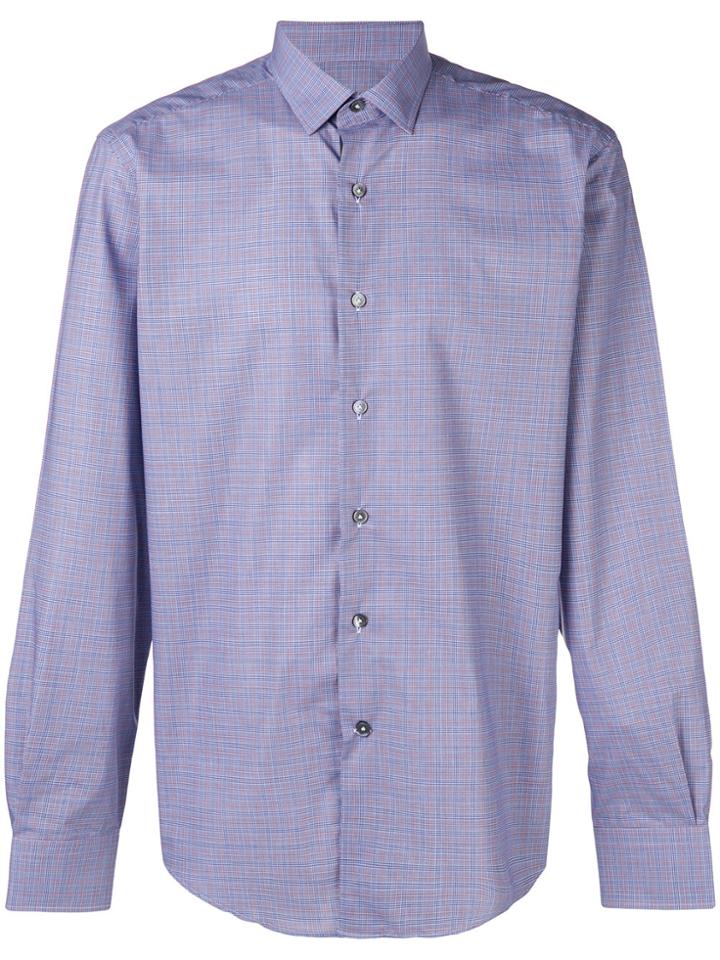 Lanvin Micro Check Shirt - Blue