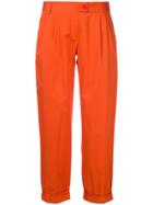 Moschino Vintage Cropped Straight Trousers - Yellow & Orange
