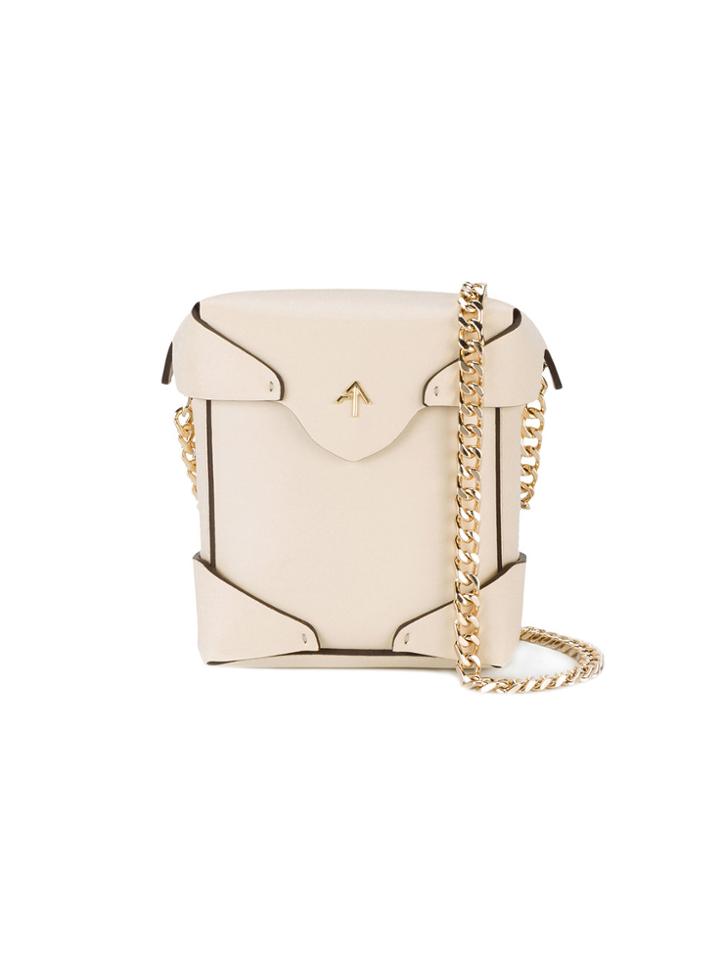 Manu Atelier Micro Neutral Pristine Cross Body Bag - Nude & Neutrals