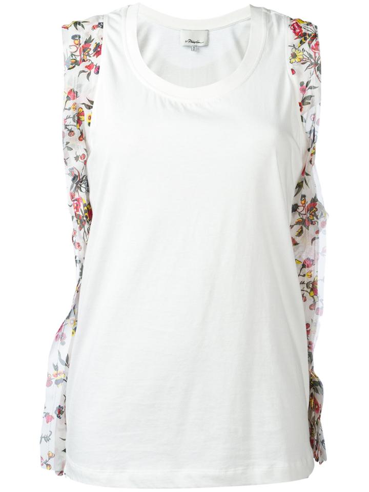 3.1 Phillip Lim Ribbon-trimmed Tank Top - White