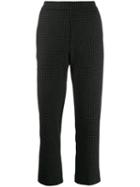 Piazza Sempione Check Tailored Trousers - Black