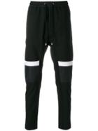 Les Hommes Urban Colour-block Track Trousers - Black