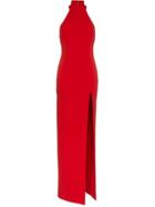 Solace London Zadid Halterneck Dress - Red