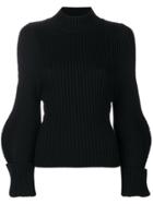 Jacquemus Knitted Fitted Top - Black
