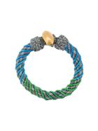 Aurelie Bidermann Beaded Woven Bracelet - Grey