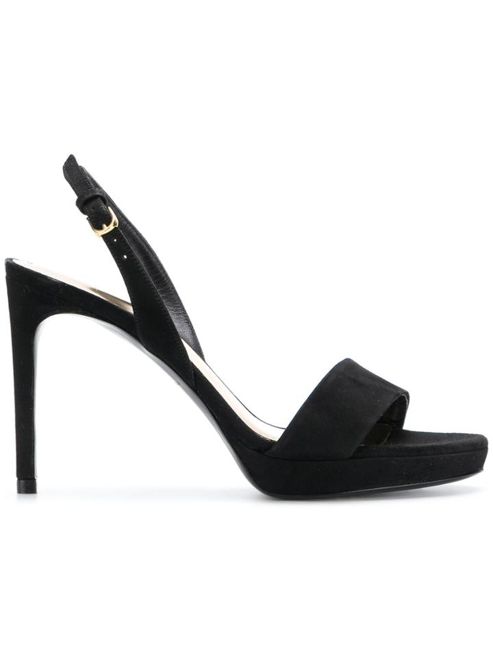 Luis Onofre Slingback Toe Strap Sandals - Black