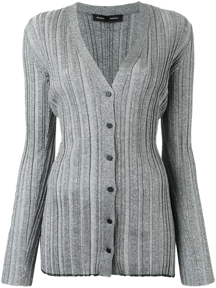 Proenza Schouler Metallic Button-down Cardigan