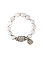Loree Rodkin Diamond Ball And Pearl Bracelet, Women's, Grey