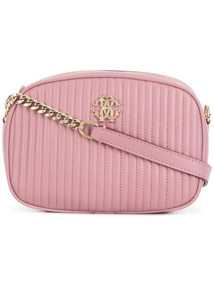 Roberto Cavalli Quilted Camera Bag - Pink & Purple