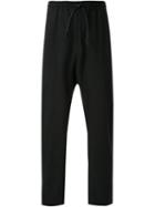 Isabel Benenato Drop-crotch Trousers, Men's, Size: Small, Black, Cotton/linen/flax/wool