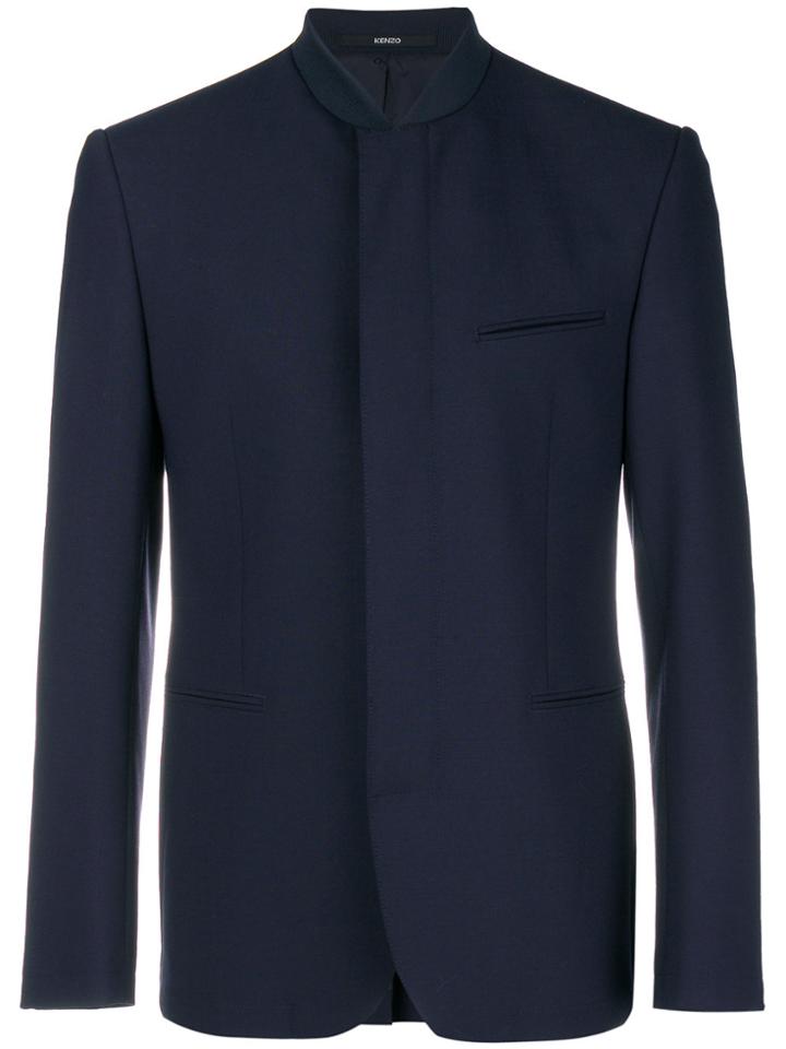 Kenzo Mandarin Collar Blazer - Blue
