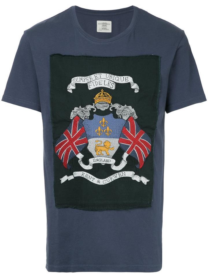 Kent & Curwen Embroidered Patch T-shirt - Blue