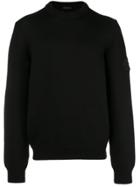Prada Chunky Knit Logo Sweater - Black