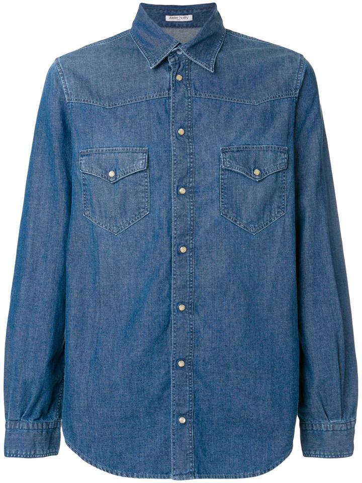 Notify Fitted Denim Shirt - Blue