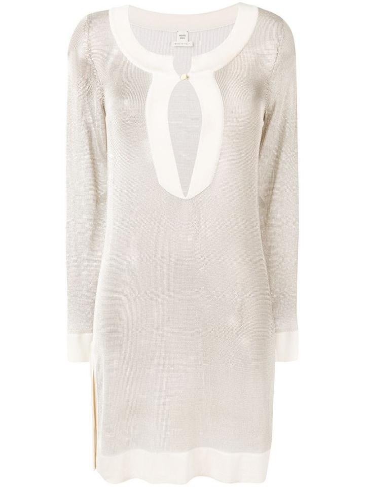 Hermès Pre-owned 2000's Knitted Elongated Top - Neutrals