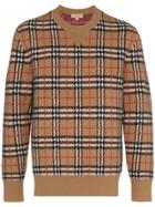 Burberry House Check Crew Neck Jumper - Neutrals