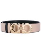 Salvatore Ferragamo - Double Gancio Reversible Belt - Women - Leather - 100, Nude/neutrals, Leather