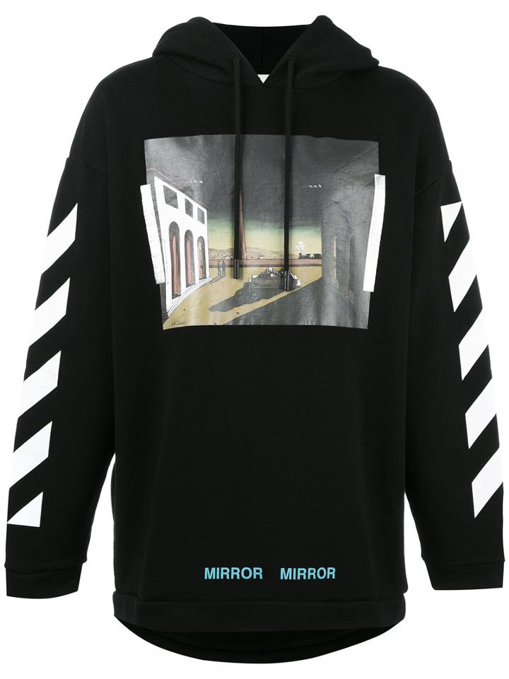 Off-white - Striped Sleeves Hoodie - Men - Cotton - L, Black, Cotton