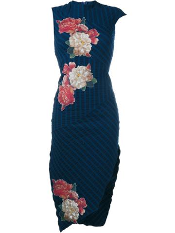 Awake Patterned Asymmetric Sleeveless Dress