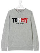 Tommy Hilfiger Junior Teen Logo Patch Sweatshirt - Grey