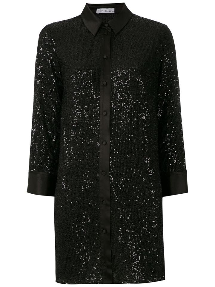 Nk Sequin Long Shirt - Black