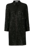 Nk Sequin Long Shirt - Black
