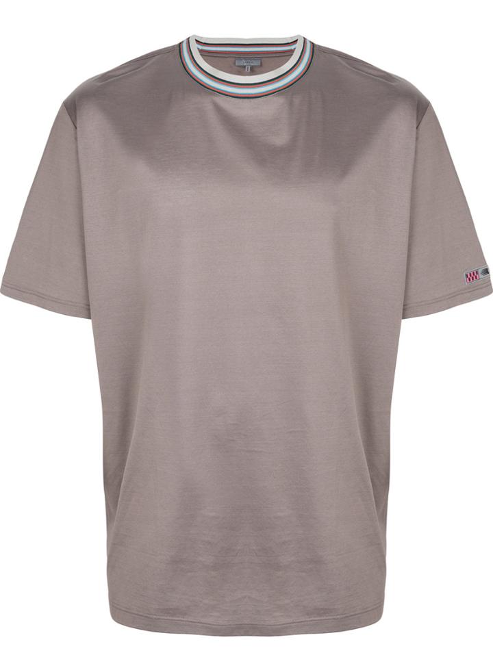 Lanvin Ribbed Neck T-shirt - Grey