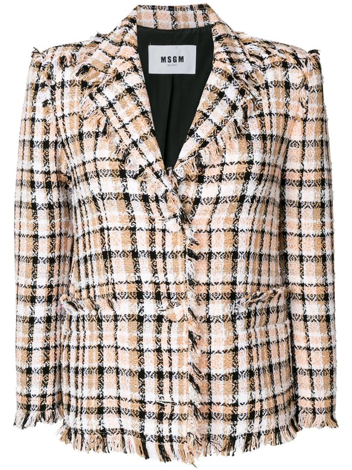 Msgm Bouclé Jacket - Nude & Neutrals