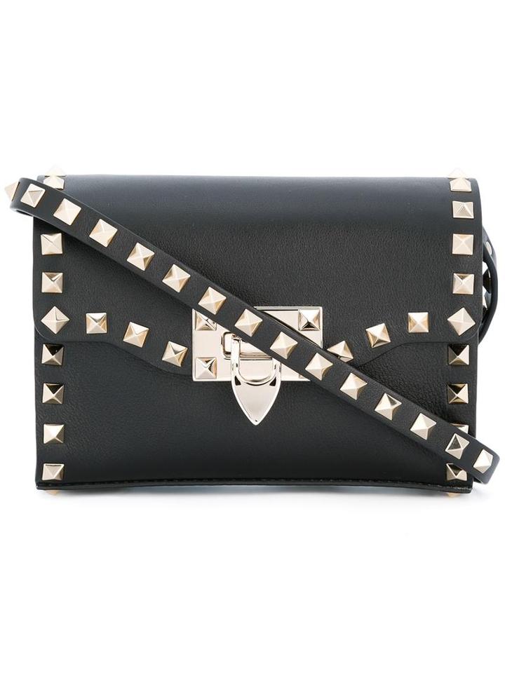 Valentino Valentino Garavani Rockstud Shoulder Bag, Black, Leather