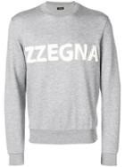 Z Zegna Logo Knit Jumper - Grey