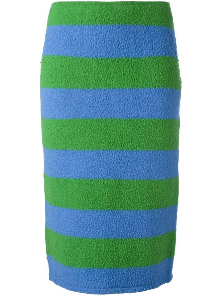 Max Mara Striped Mid Pencil Skirt