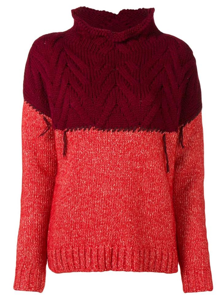 Tela Chunky Knit Jumper - Red