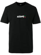 Stussy - Logo Print T-shirt - Men - Cotton - L, Black, Cotton