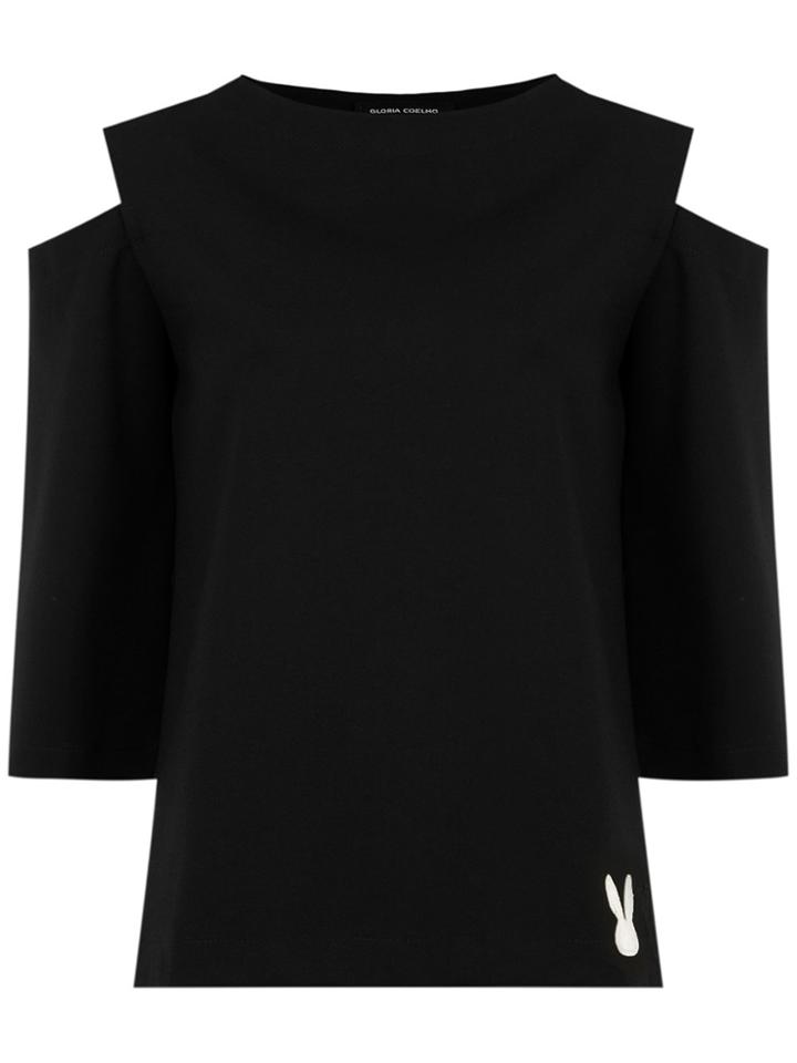 Gloria Coelho Pull Montaria Embroidered Blouse - Black