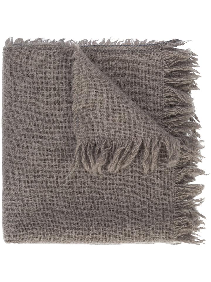Rick Owens - Frayed Scarf - Men - Cashmere - One Size, Grey, Cashmere