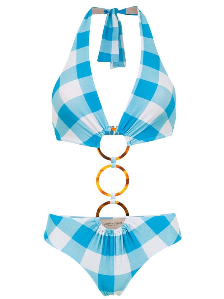 Adriana Degreas Checked Swimsuit - Blue